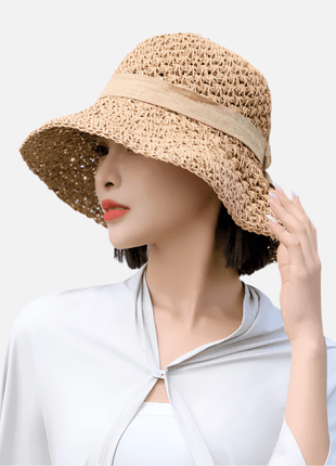 Women's Foldable Straw Sun Hat - Sidiou Group