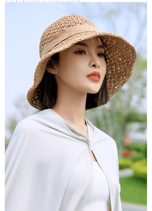 Women's Foldable Straw Sun Hat - Sidiou Group