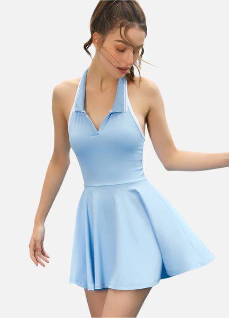 Women's Halter Neck Tennis Dress - Sidiou Group