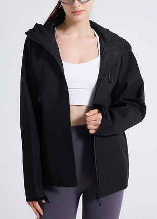 Women's Hooded Windbreaker Jacket - Sidiou Group