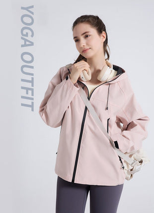 Women's Hooded Windbreaker Jacket - Sidiou Group
