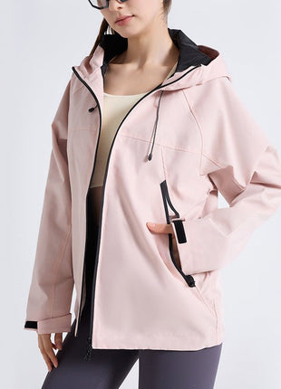 Women's Hooded Windbreaker Jacket - Sidiou Group