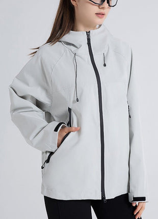 Women's Hooded Windbreaker Jacket - Sidiou Group