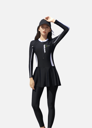 Women's Long Sleeve Skirted Rash Guard - Sidiou Group