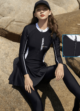 Women's Long Sleeve Skirted Rash Guard - Sidiou Group