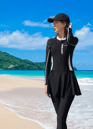 Women's Long Sleeve Skirted Rash Guard - Sidiou Group