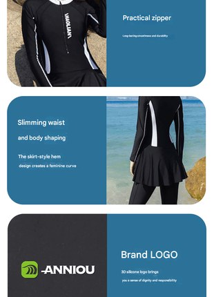 Women's Long Sleeve Skirted Rash Guard - Sidiou Group