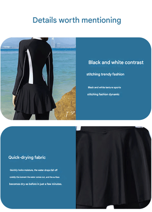 Women's Long Sleeve Skirted Rash Guard - Sidiou Group