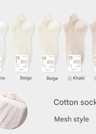 Women's Mesh Cotton Ankle Socks - Sidiou Group