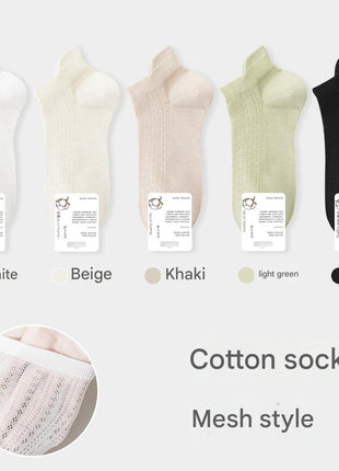 Women's Mesh Cotton Ankle Socks - Sidiou Group