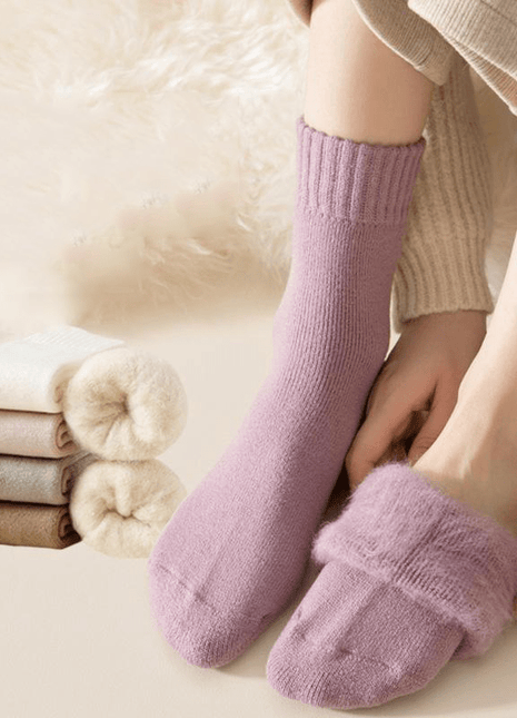 Women's Mid Calf Fleece Socks - Sidiou Group