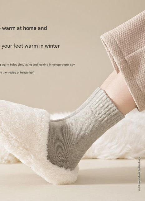 Women's Mid Calf Fleece Socks - Sidiou Group
