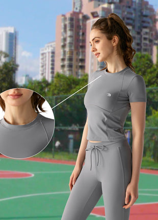 Women's Quick - drying Short - sleeved Yoga T-shirt - Sidiou Group