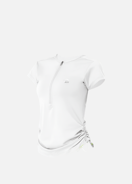 Women's Quick - Drying Slim Drawstring Short - Sleeved Yoga T-Shirt - Sidiou Group