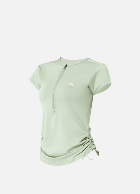 Women's Quick - Drying Slim Drawstring Short - Sleeved Yoga T-Shirt - Sidiou Group