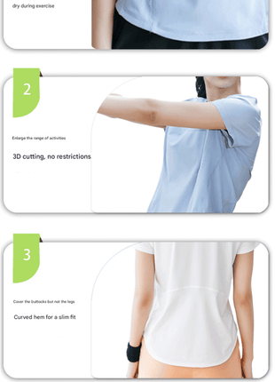 Women's Quick - drying Slim Fit Yoga T-shirts - Sidiou Group