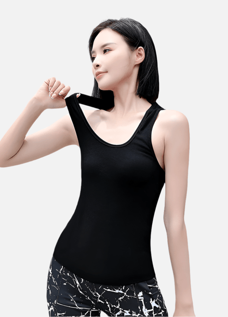 Women’s Wide Strap Ribbed Tank Top - Sidiou Group