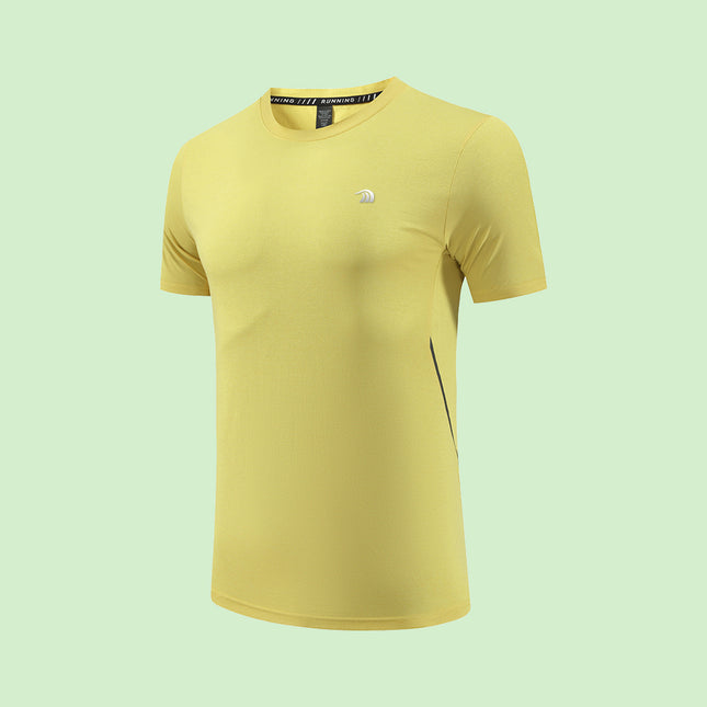 yellow quick dry sports t shirt