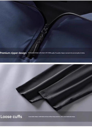 zipper and loose cuffs shirts