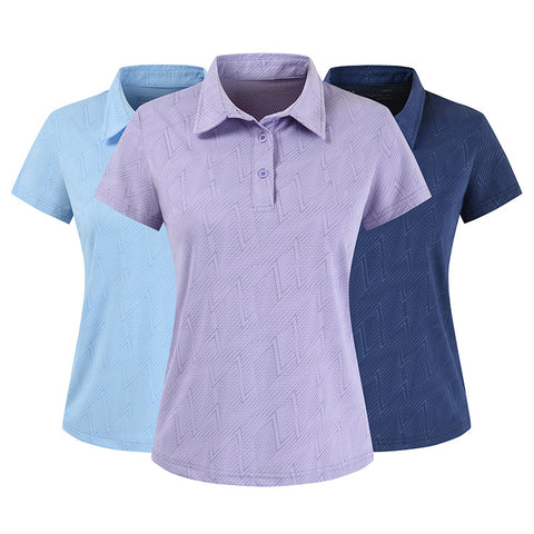 Chinese Factory High Quality Women Polo Shirts Quick-Drying Cotton Sportswear Short Sleeve Solid Color Breathable Female Tops