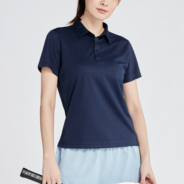 Custom Summer Quick Dry Ladies Polo Shirt  100% Polyester Short Sleeve Slim Fit Sports Tops Design Your Own T Shirt