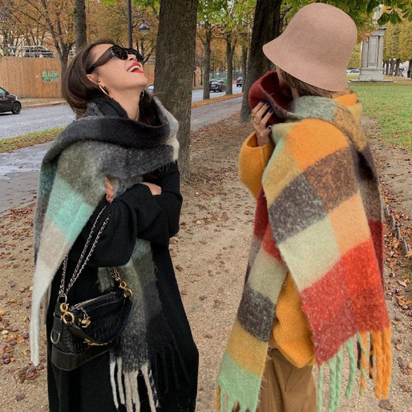 Sidiou Group Wholesale Winter Women's Warm Cashmere Thickened Thermal Scarf Fashion Design High Quality Ladies Long Scarves
