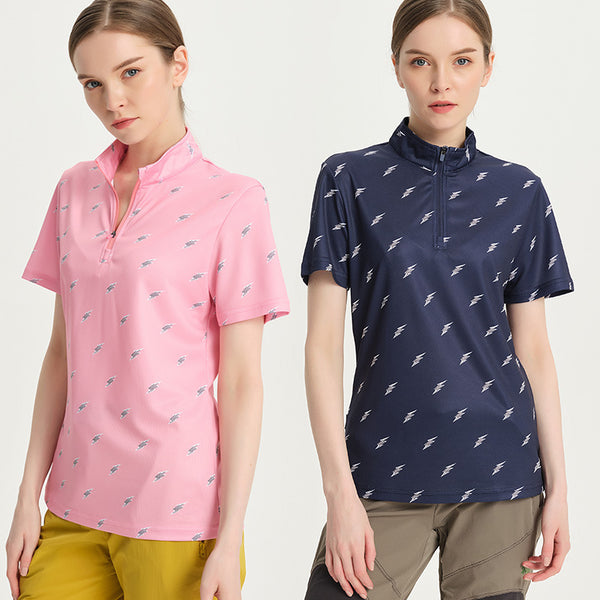 Customize 100% Polyester Quick Dry Polo Shirt Custom Made Top Quality Golf Women's Short Sleeve Print Pattern Plain T Shirt