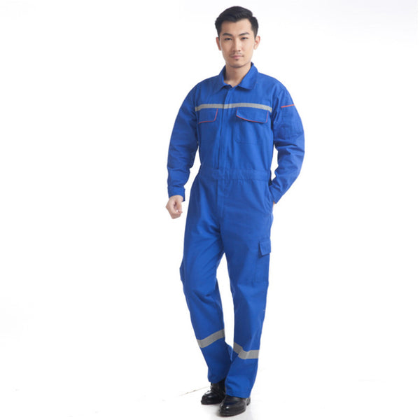 Custom Logo Reflective Work Wear Uniform Mechanic Workwear Embroidered Printed Cargo Work Pants Work Jumpsuit for Men