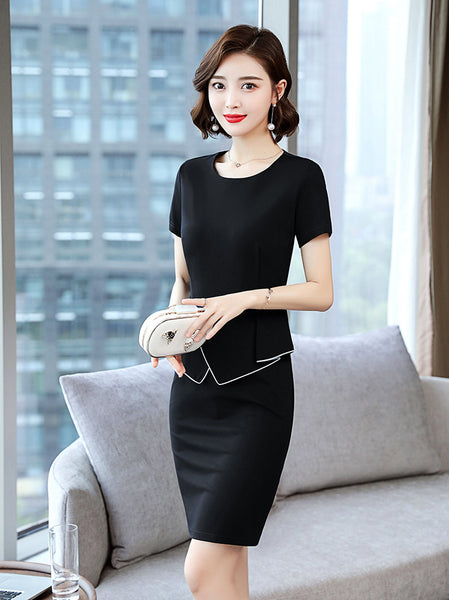 China Wholesale OL Professional Uniform  Company White-Collar Workers Workwear High Quality Business Dress Women  Custom Logo No Minimum