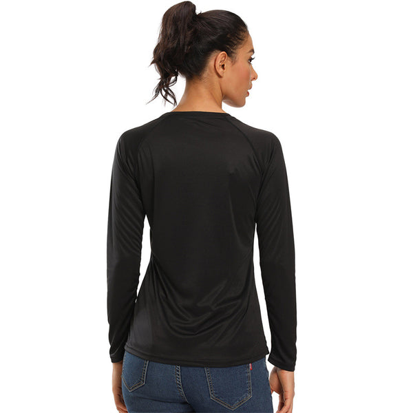 Wholesale High Quality UPF 50+ Women Anti UV Long Sleeve T-Shirt Loose Gym Yoga Top Sun Protection Outdoor Sports Running T-Shirts