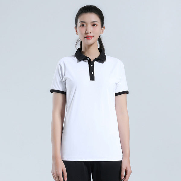 Hot Sale Ladies Short-sleeved T-shirt Breathable Quick-drying Slim Casual Outdoor Polo Shirt Women's Golf Wear Tennis Clothes