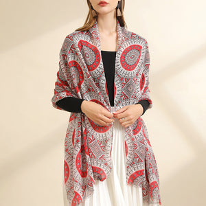 Sidiou Factory Wholesale Fashion Women Tie-Dye Printing Thin Shawl Scarf Spring Summer Beach Holiday Sun Protection Scarves