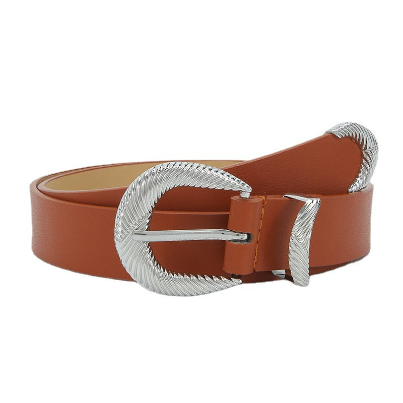 Sidiou Group Leather Belts For Women Fashion Jeans Alloy Pin Buckle PU Leather Strap Jeans Belts For Ladies Female