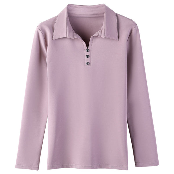 New Design Casual Wear Ladies Polo Shirts Made In Cotton Spandex Long Sleeve Polo Golf Shirts For Women