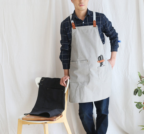 Premium Quality Fashion Blank Apron Wear-resistant Thickening Anti-fouling Carpenter Florist Manicure Work Custom Logo Embroidered Aprons