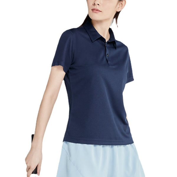 Custom Summer Quick Dry Ladies Polo Shirt  100% Polyester Short Sleeve Slim Fit Sports Tops Design Your Own T Shirt