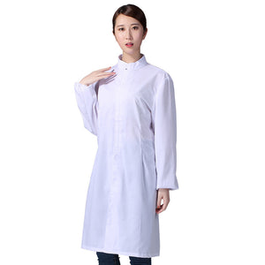 Wholesale Long-Sleeve White Lab Coat Experimental Uniform Workwear Food Factory Workshop Work Suit Custom Personalised Staff Clothing
