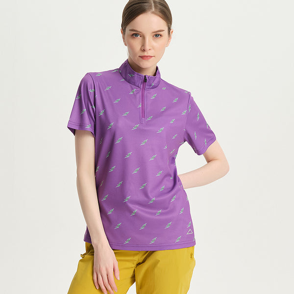 Customize 100% Polyester Quick Dry Polo Shirt Custom Made Top Quality Golf Women's Short Sleeve Print Pattern Plain T Shirt