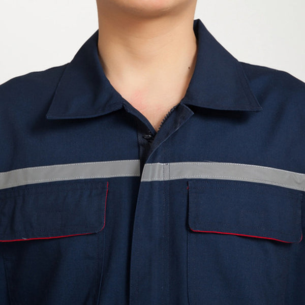 Custom Logo Reflective Work Wear Uniform Mechanic Workwear Embroidered Printed Cargo Work Pants Work Jumpsuit for Men