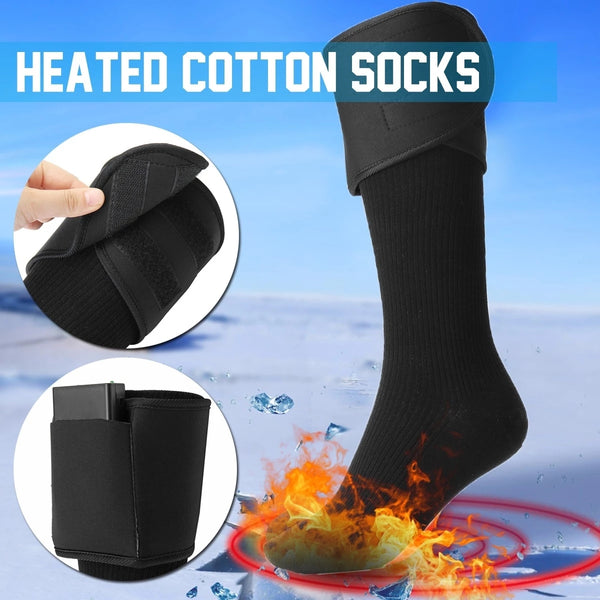 Sidiou Group Heating Socks Men Women Winter Foot Warmer Electric Socks Warming Ski Socks Guard Without Battery
