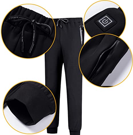 Sidiou Group Anniou Insulated Heating Trousers USB Heating Pants Warm Carbon Fiber Heated Adjustable Electric Heated Pants (Not Include Mobile Power)
