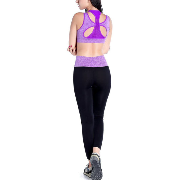 Sidiou Group Anniou Women's Sports Bra Set Yoga Clothing Suits Fitness Pants Pilates Dance Set Jogging Running Suit for Women