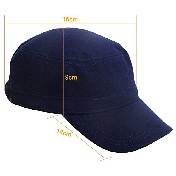 Sidiou Group Anniou Latest Men's Casual Flat Hat With Broad Brim Warm Cotton Fashionable Flat Hat for Outdoor