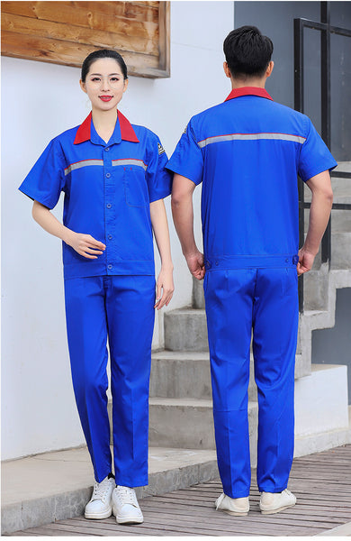 Cheap Price Custom Logo Embroidered Work Shirts Unisex Safety Clothes Work Wear Summer Short Sleeve Breathable Coveralls Workwear Uniforms
