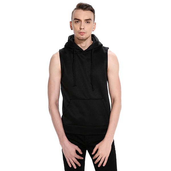 Sidiou Group Anniou Gym Pullover T Shirts Fashionable Sleeveless Hoodies Vest Breathable Quick dry Solid Color Men's Tank Tops