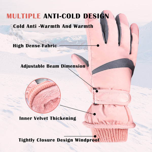 Sidiou Group Winter Men Women Gloves Touch Screen Ski Gloves Thick Warm Cotton Gloves For Outdoor Motorcycle Climbing