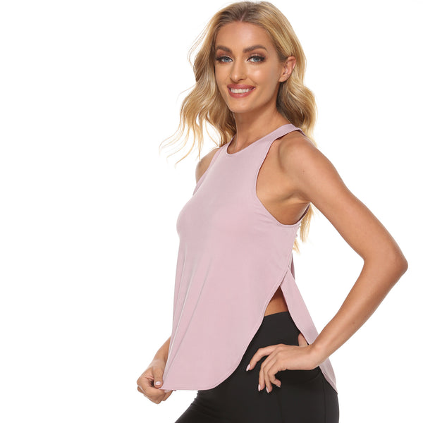 Sidiou Group Anniou Summer Fashion Women Sports Tank Tops Ice Silk Breathable Quick drying T-shirt Workout Yoga Top