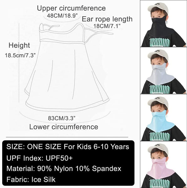 Sidiou Group Anniou Summer UPF 50+ Anti UV Dust Face Cover Cool Ice Silk Breathable Perspiration Sunscreen Headwear for Motorcycle Running