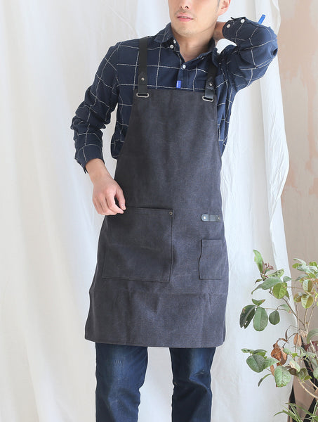 Premium Quality Fashion Blank Apron Wear-resistant Thickening Anti-fouling Carpenter Florist Manicure Work Custom Logo Embroidered Aprons