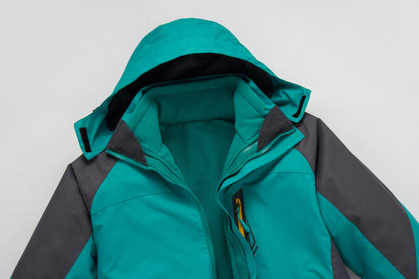 Sidiou Group Anniou Outdoor Men & Women 3 in 1 Hooded Waterproor Breathable Softshell Jacket Fleece Jacket for Hiking Climbing